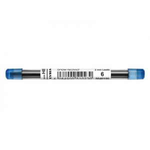 Grafity do ołówków automatycznych Lyra HB 2mm, 6szt